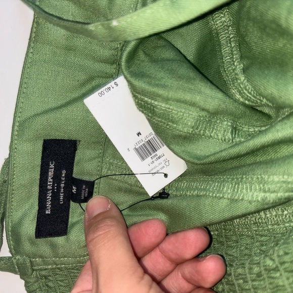 Banana republic LINEN-BLEND SEAMED MIDI DRESS M NWT - Picture 4 of 5